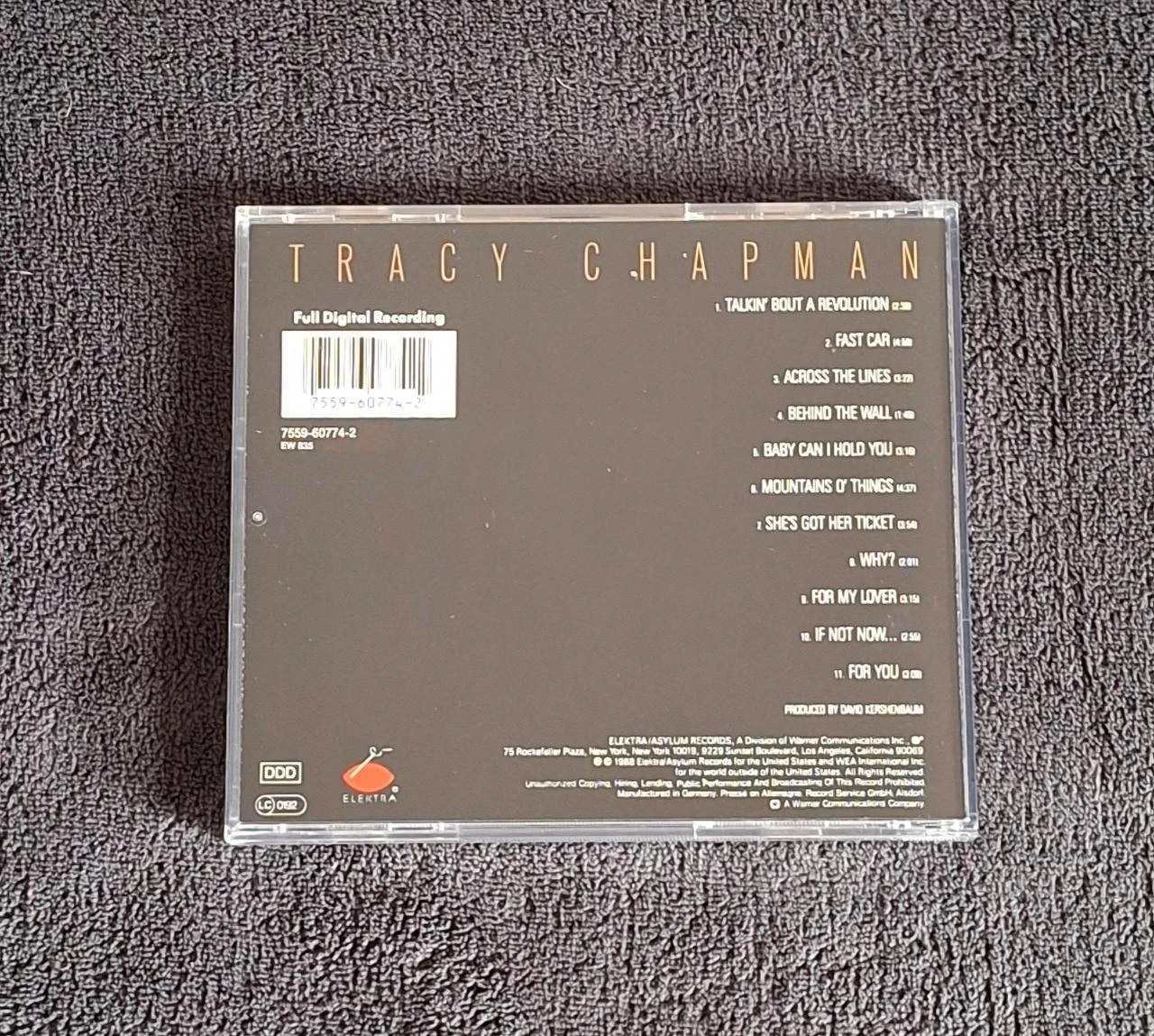 cd Tracy Chapman – Tracy Chapman 1988 Original (Near Mint) – photo 3